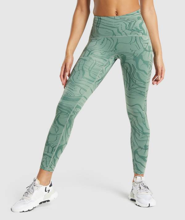 Damske Legíny Gymshark GS Power Support Zelene | QR8614329